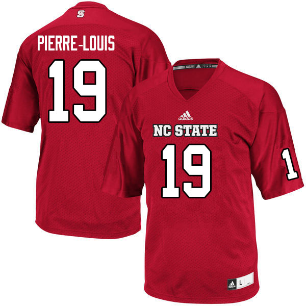 Men #19 Joshua Pierre-Louis NC State Wolfpack College Football Jerseys Sale-Red - Click Image to Close